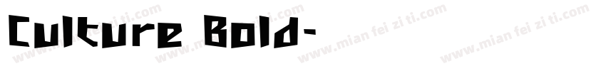 Culture Bold字体转换